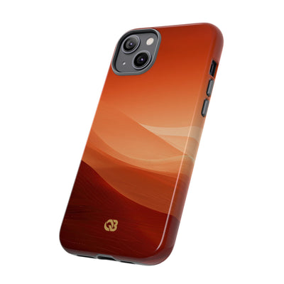 Orange Tough Phone Case for iPhone - Crimson Dune Gradient