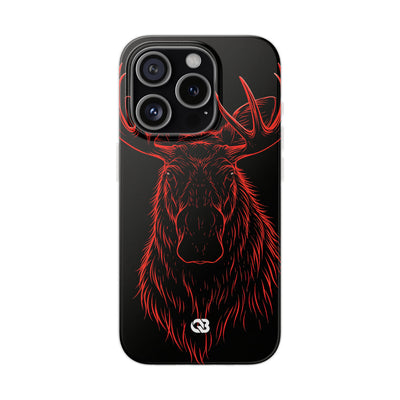Nordic Moose Contour · Lite Phone Case for iPhone ·  Red