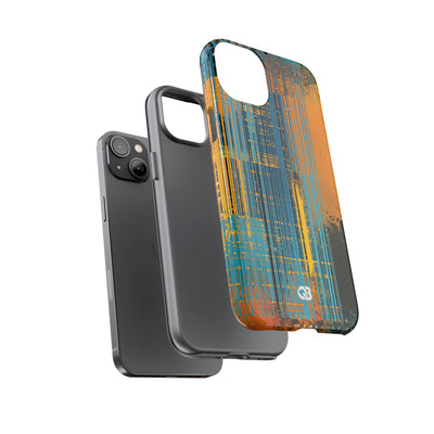 Cyber Glitch Stream · Tough Phone Case for iPhone · Teal
