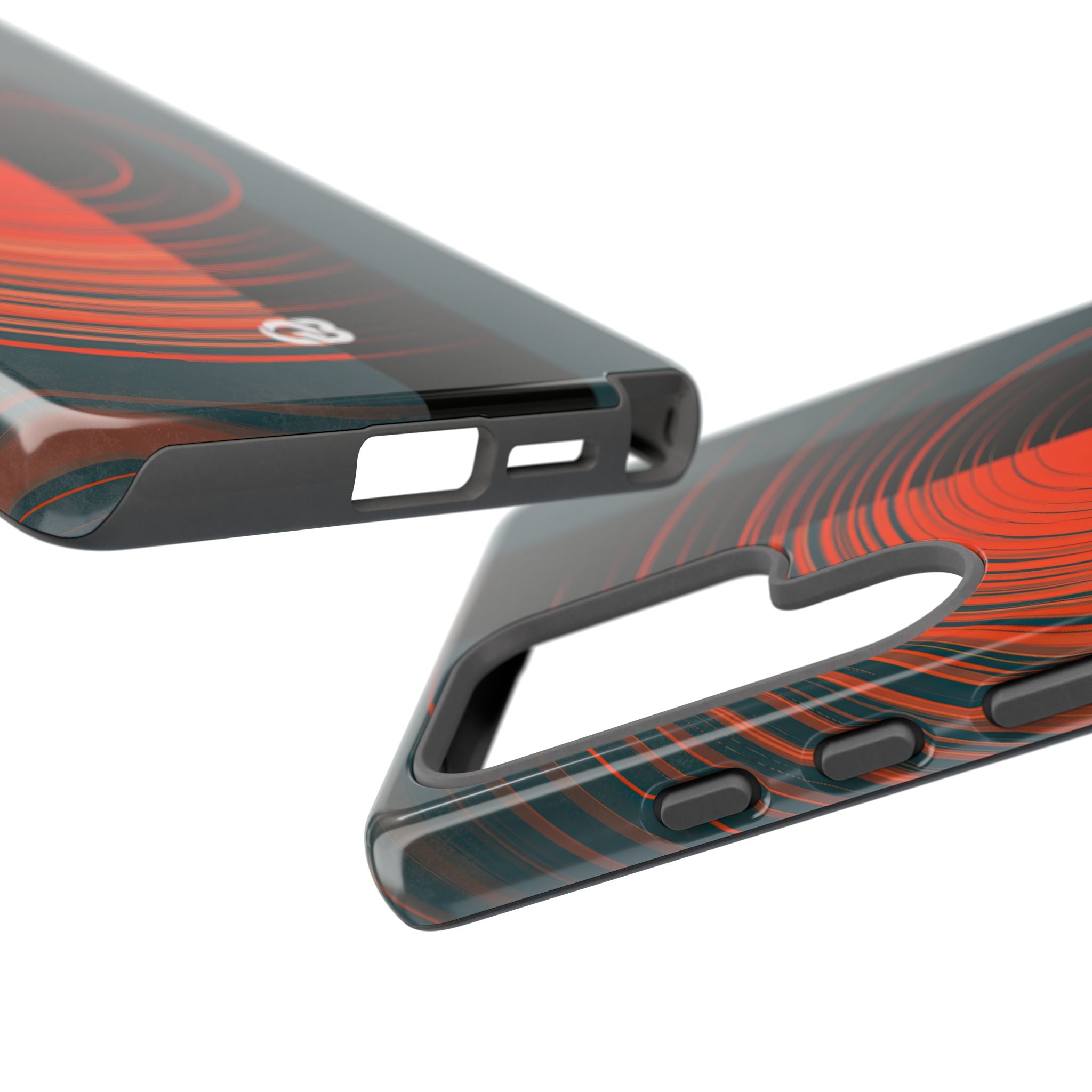 Teal Tough Phone Case for Samsung - Burnt Slate Radial