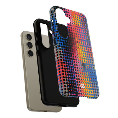 Chromatic Halftone Grid · Tough Phone Case for Samsung · Blue