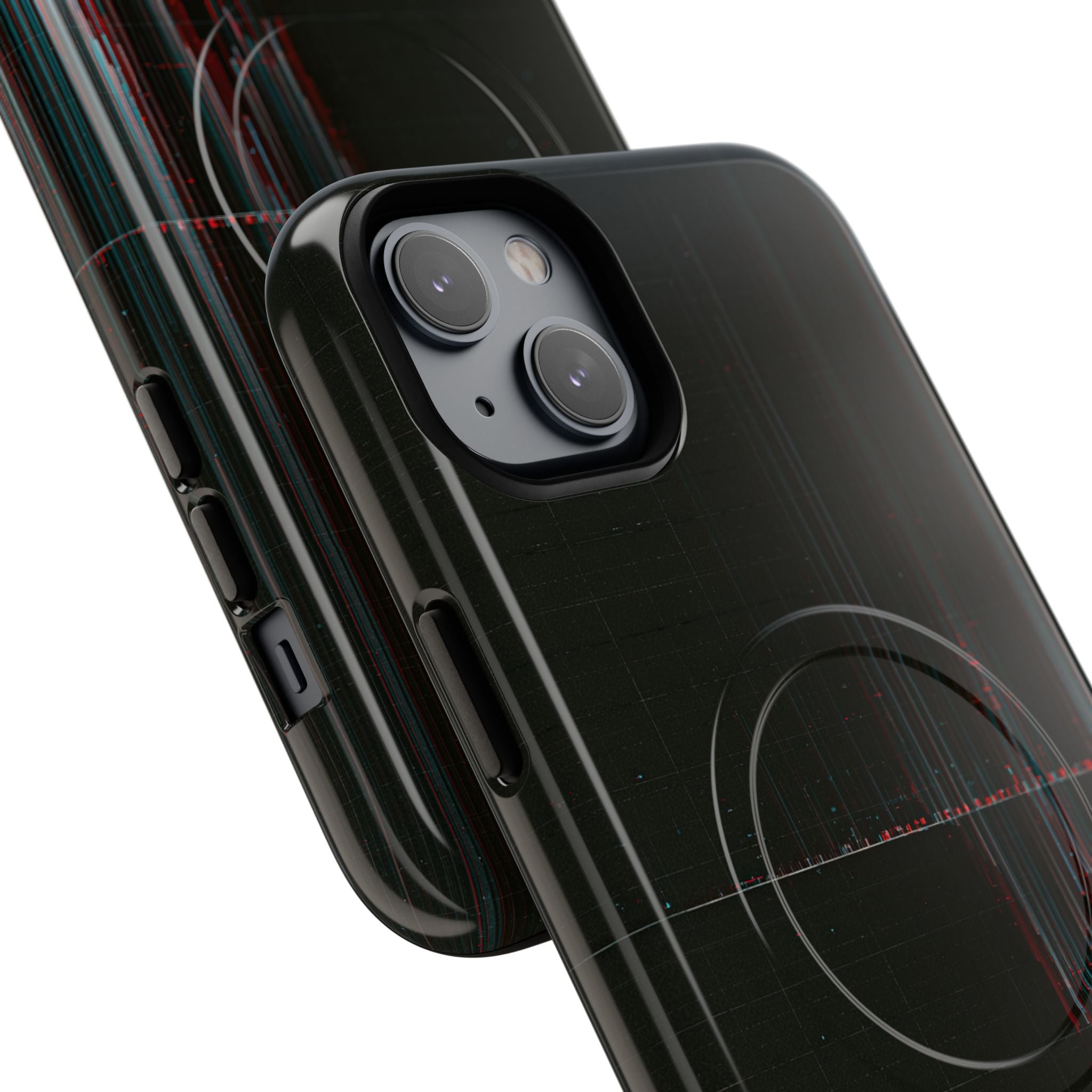 Black Tough 2.0 Magsafe Phone Case for iPhone - Corrupted Data Stream