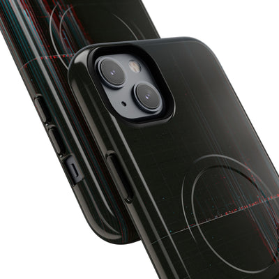 Black Tough 2.0 Magsafe Phone Case for iPhone - Corrupted Data Stream