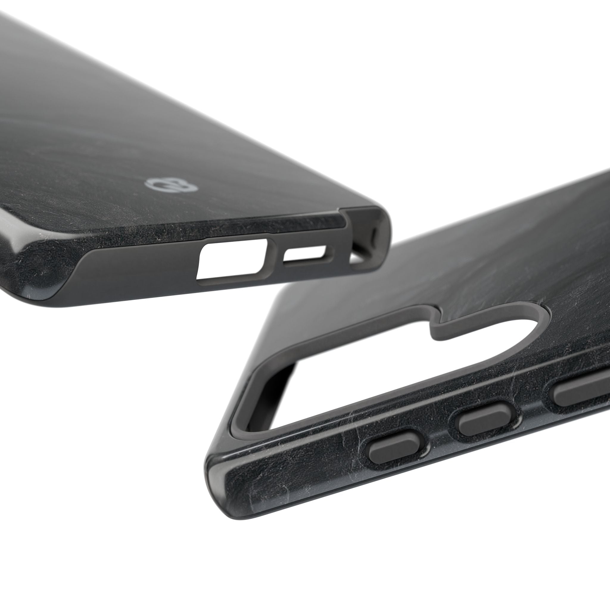 Black Tough Phone Case for Samsung - Midnight Slate Ridge
