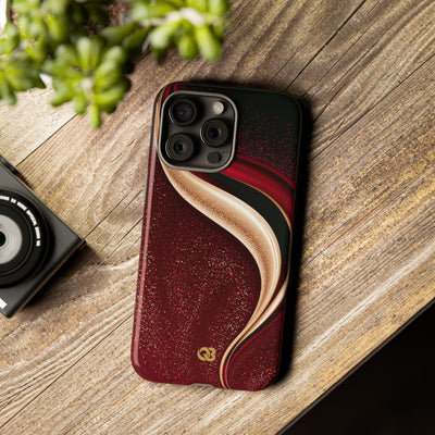 Gilded Crimson Flow · Tough Phone Case for iPhone · Red