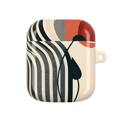 Modernist Poppy · Hard Case for AirPods & AirPods Pro · Beige