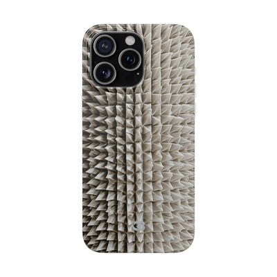 Beige Lite Phone Case for iPhone - Bone Spiked Grid