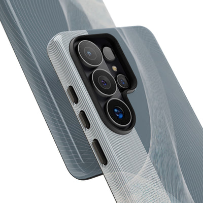 Grey Tough Phone Case for Samsung - Slate Mesh Horizon