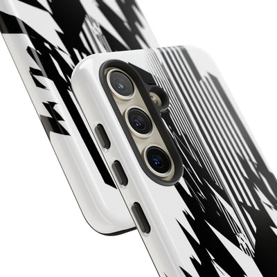 White Tough Phone Case for Samsung - Shattered Vector Spire