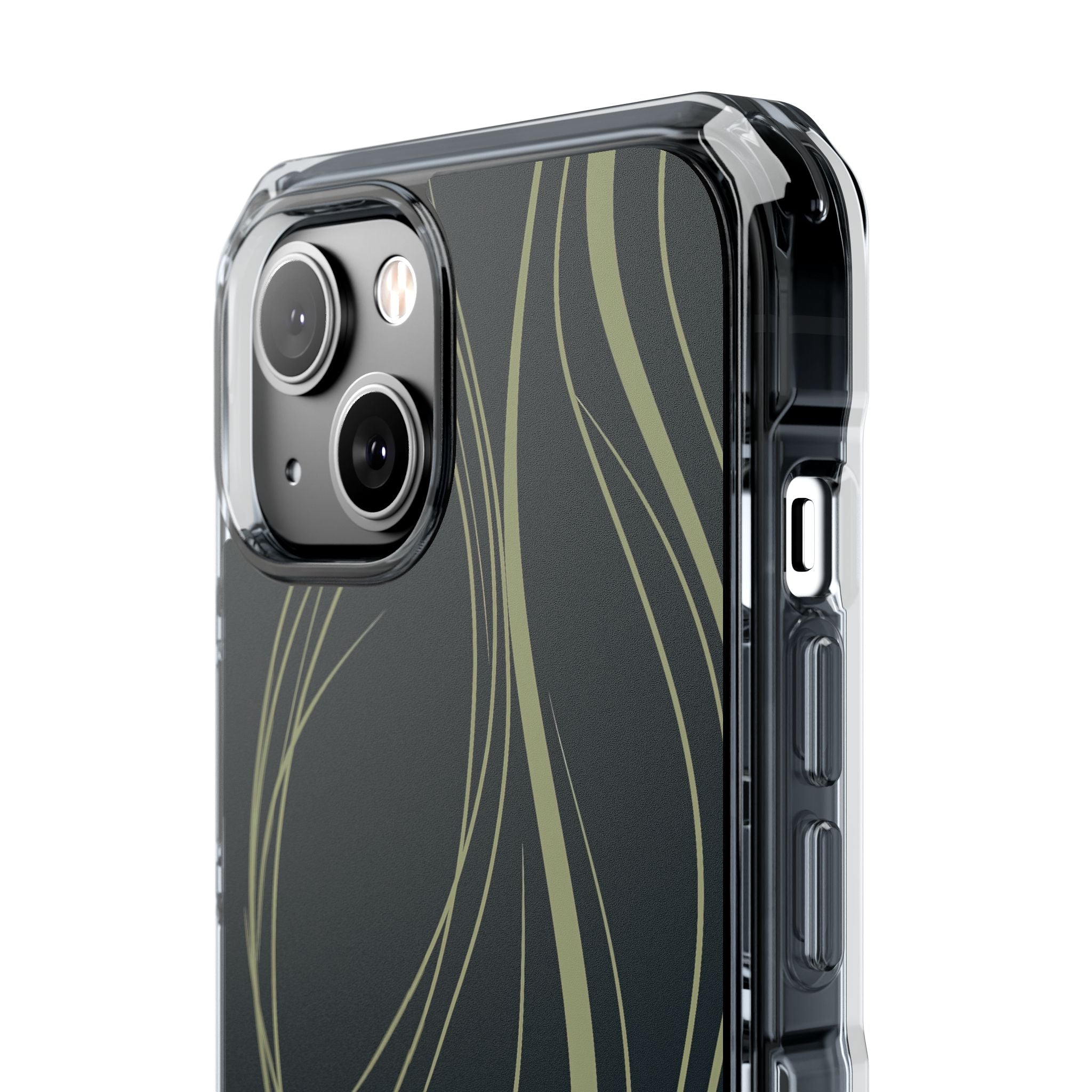 Green Impact MagSafe Phone Case for iPhone - Obsidian Sage Flow