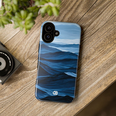 Blue Tough Phone Case for iPhone - Cobalt Ridge Tides