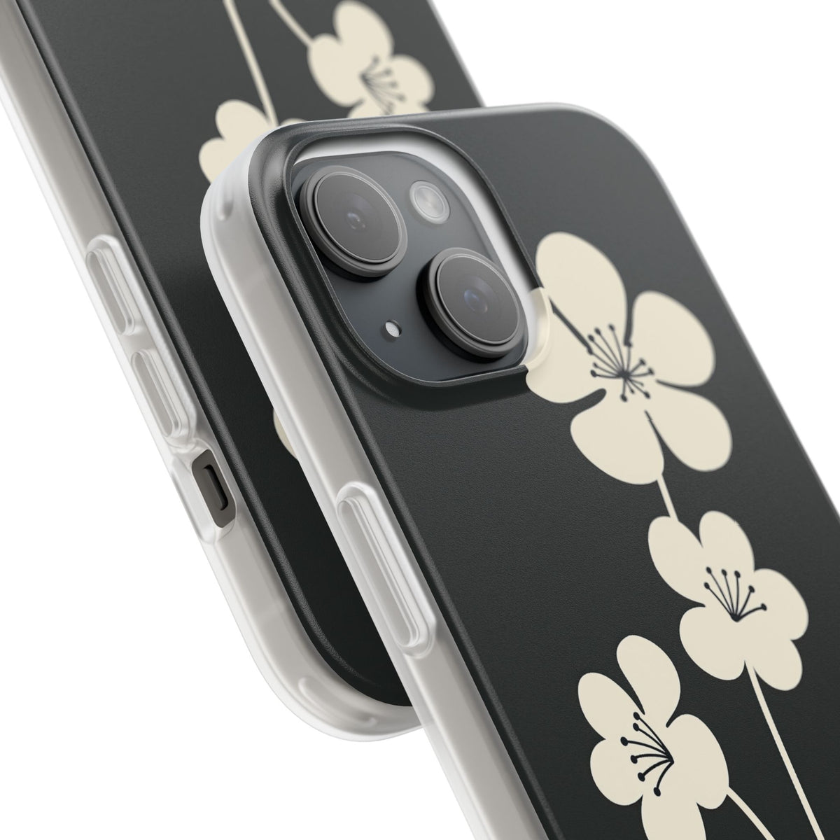 Nordic Blossom · Lite Phone Case for iPhone ·  Black