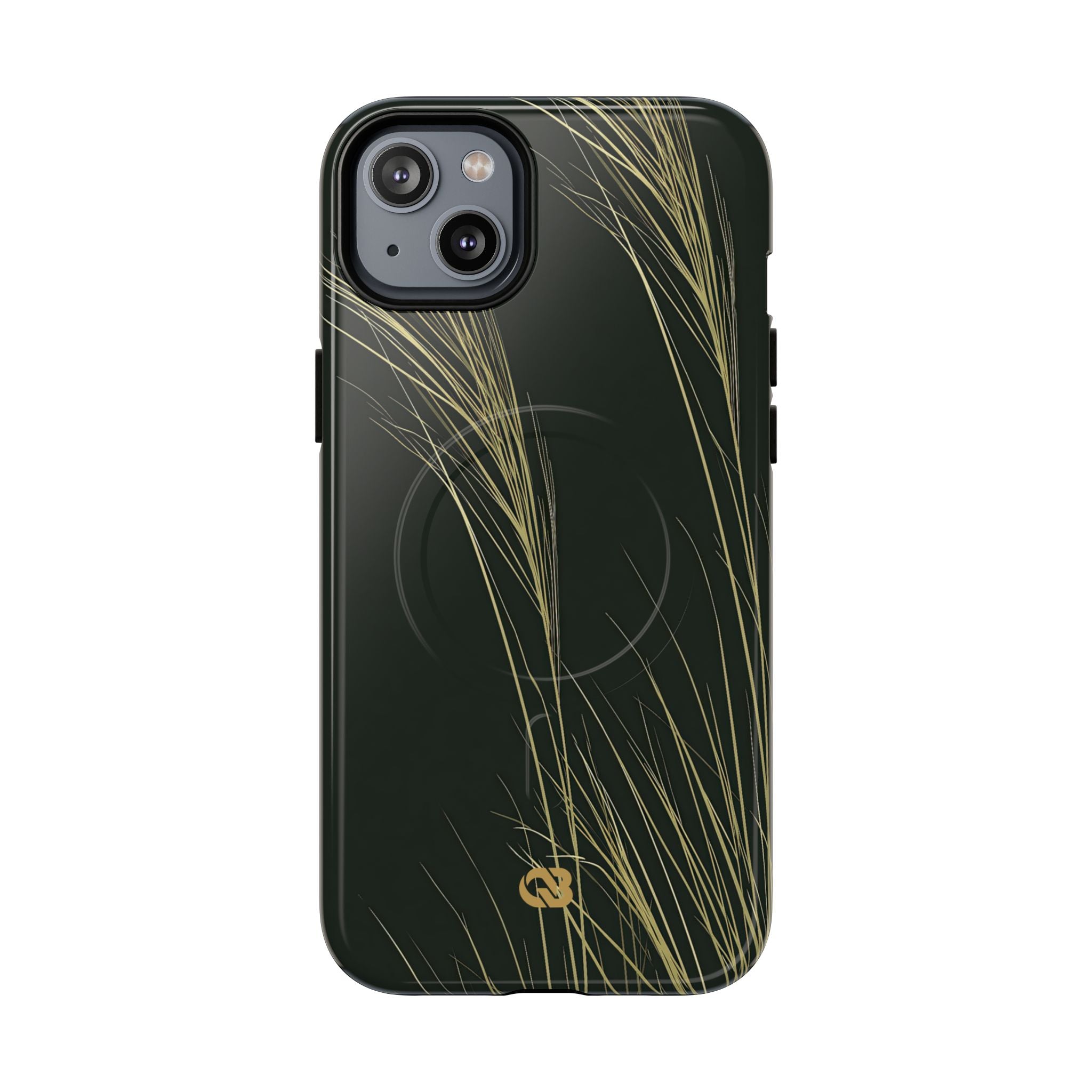 Green Tough 2.0 Magsafe Phone Case for iPhone - Midnight Gilded Grass