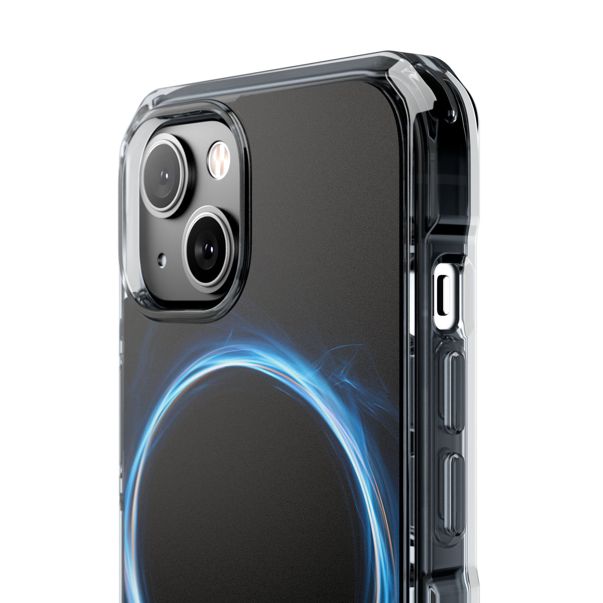 Luminous Corona · Clear Impact Magnetic Phone Case for iPhone · Blue