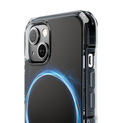 Luminous Corona · Clear Impact Magnetic Phone Case for iPhone · Blue
