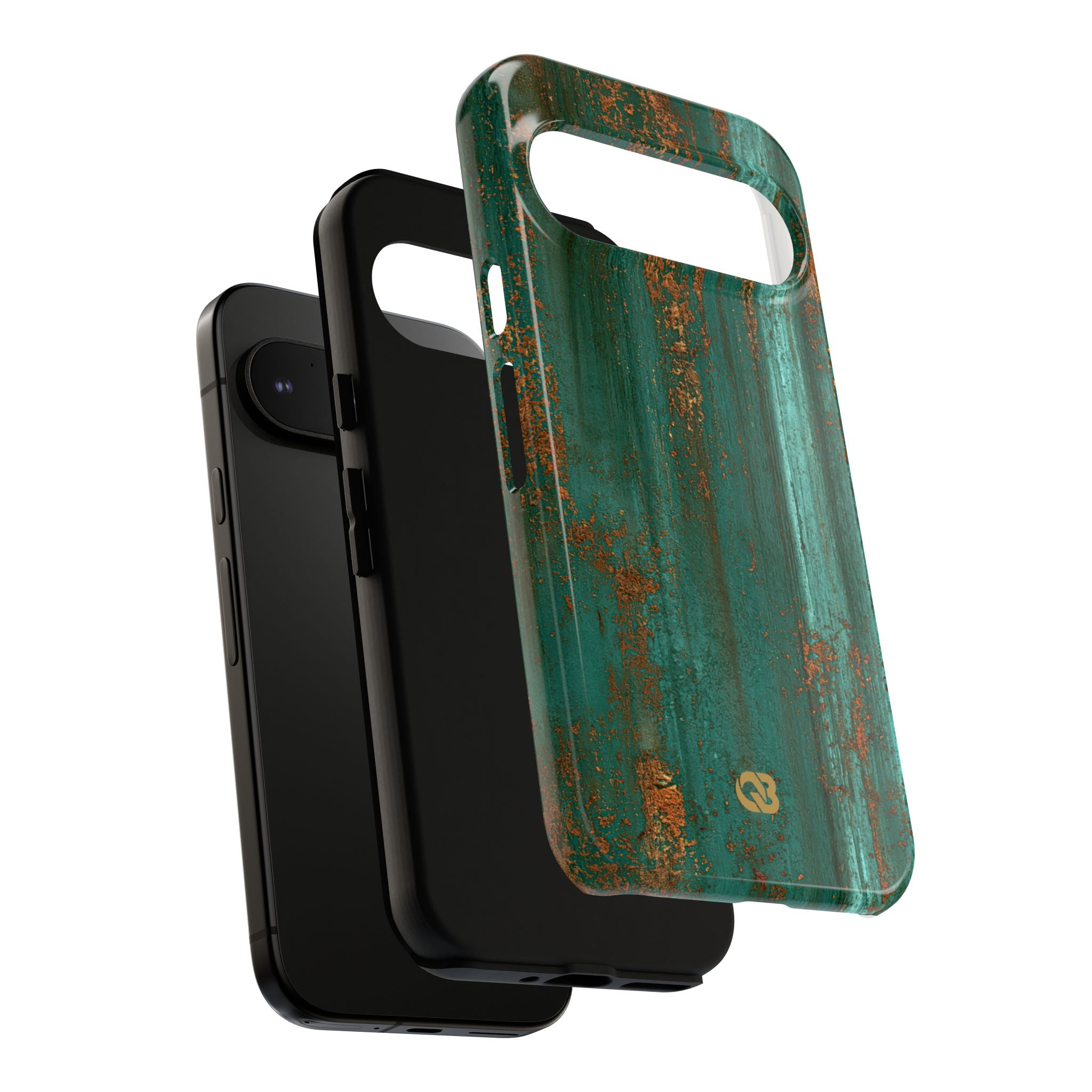 Teal Tough Phone Case for Google Pixel - Verdigris Copper Siding