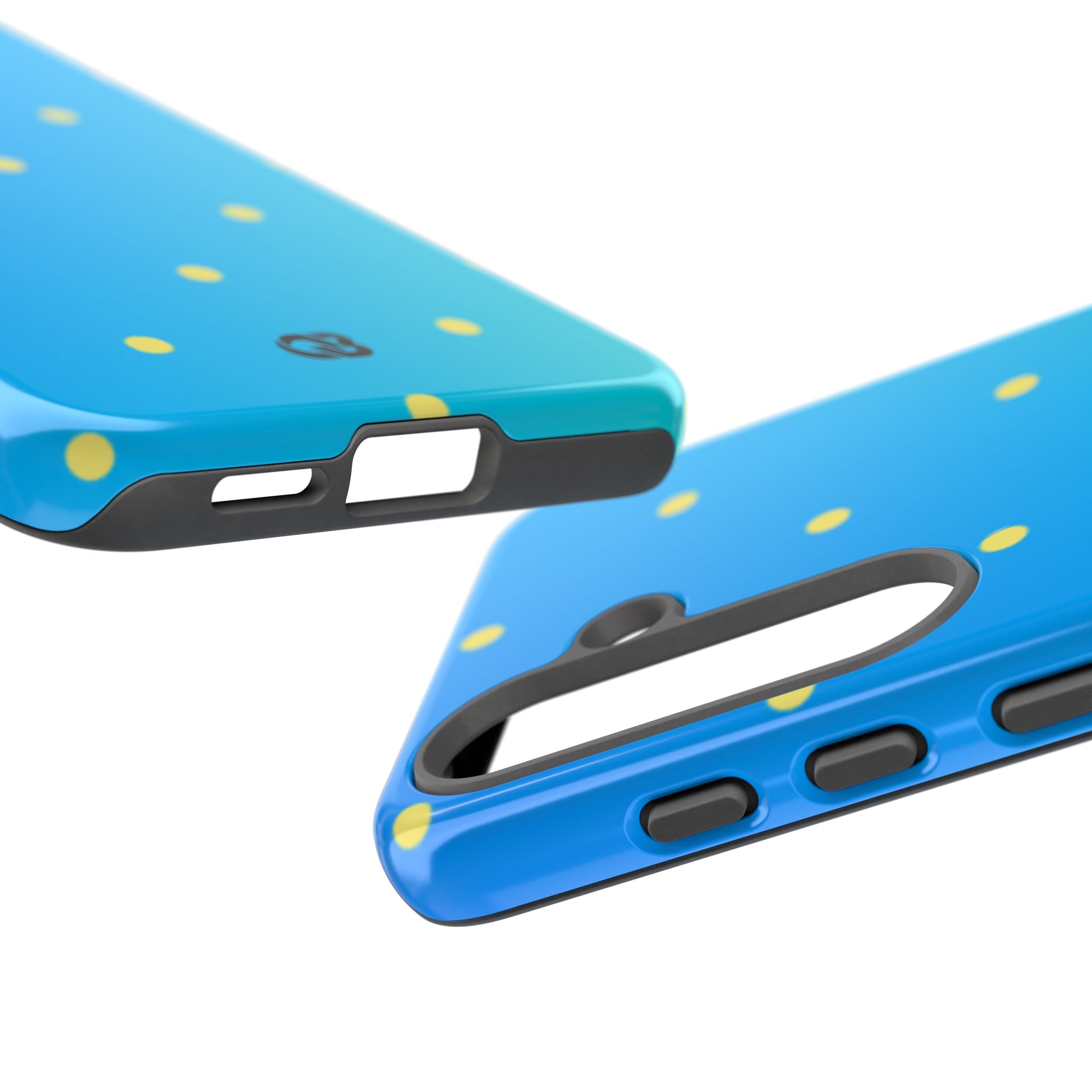 Cyan Sun Dots · Tough Custodia per Samsung
