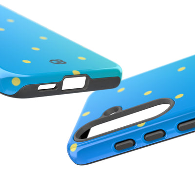 Cyan Sun Dots · Tough Custodia per Samsung