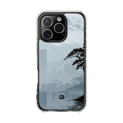 Grey Impact MagSafe Phone Case for iPhone - Steel Slate Zen