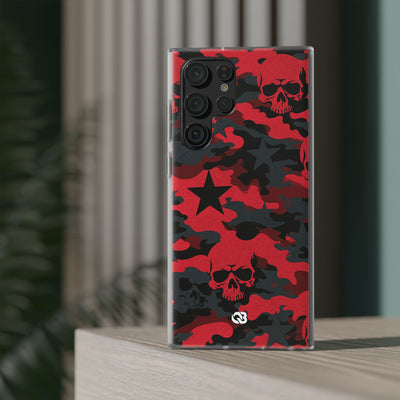 Crimson Skull Camo · Lite Phone Case for Samsung · Red