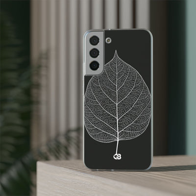Black Lite Phone Case for Samsung - Bleached Leaf Lattice
