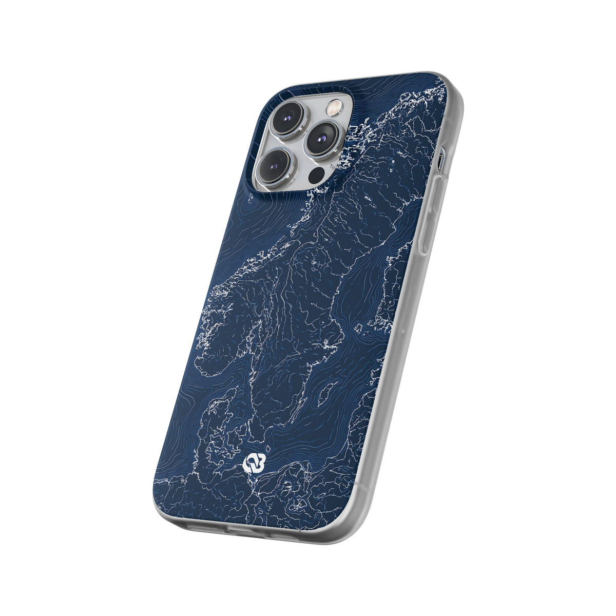 Nordic Contour Chart · Lite Phone Case for iPhone ·  Blue
