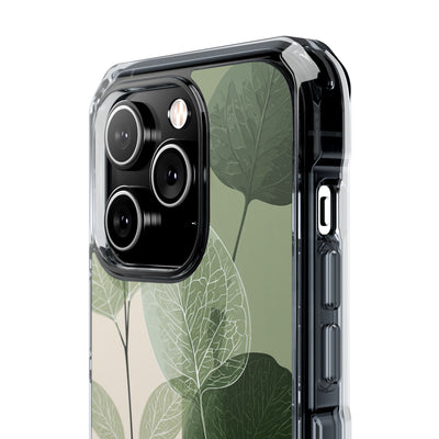Green Impact MagSafe Phone Case for iPhone - Sage Leaf Skeletals