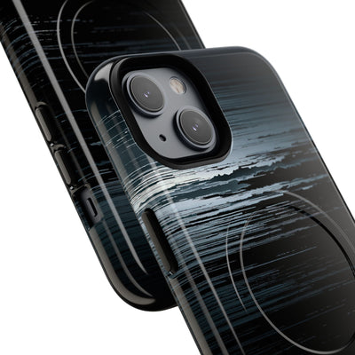 Black Tough 2.0 Magsafe Phone Case for iPhone - Frozen Signal Glitch