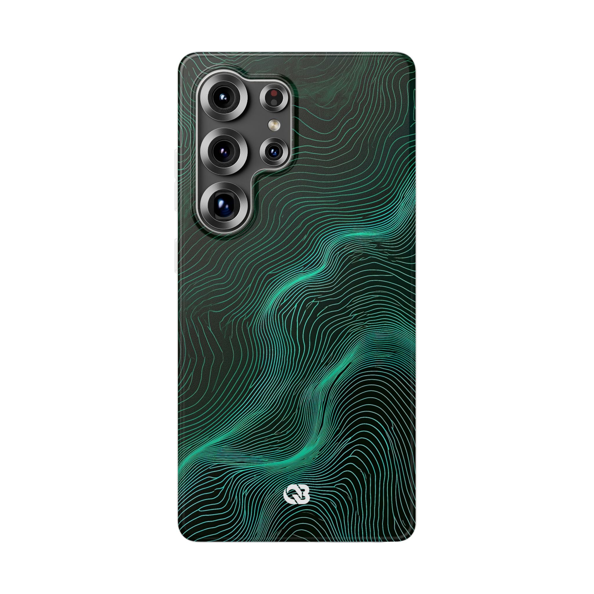 Teal Lite Phone Case for Samsung - Neon Jade Contour