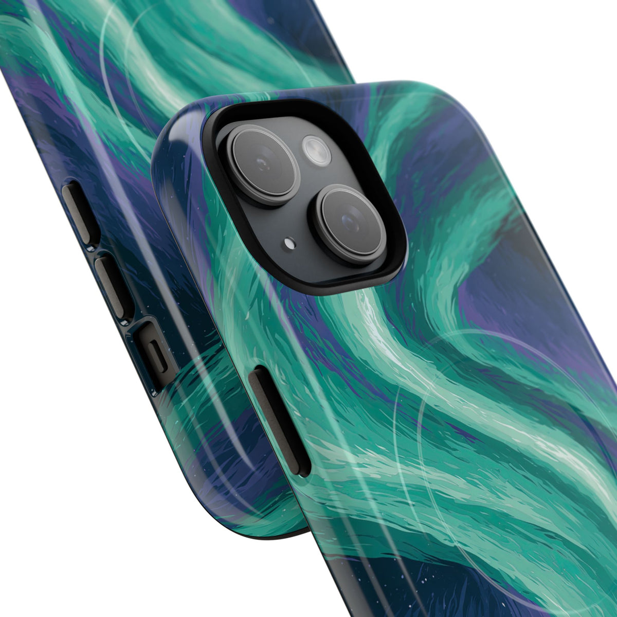 Arctic Aurora Bear · Tough 2.0 Magnetic Phone Case for iPhone · Teal