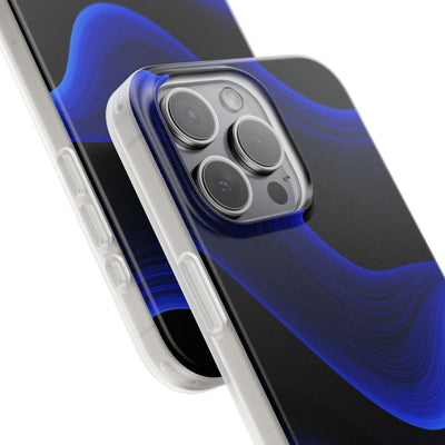 Blue Lite Phone Case for iPhone - Electric Cobalt Flow