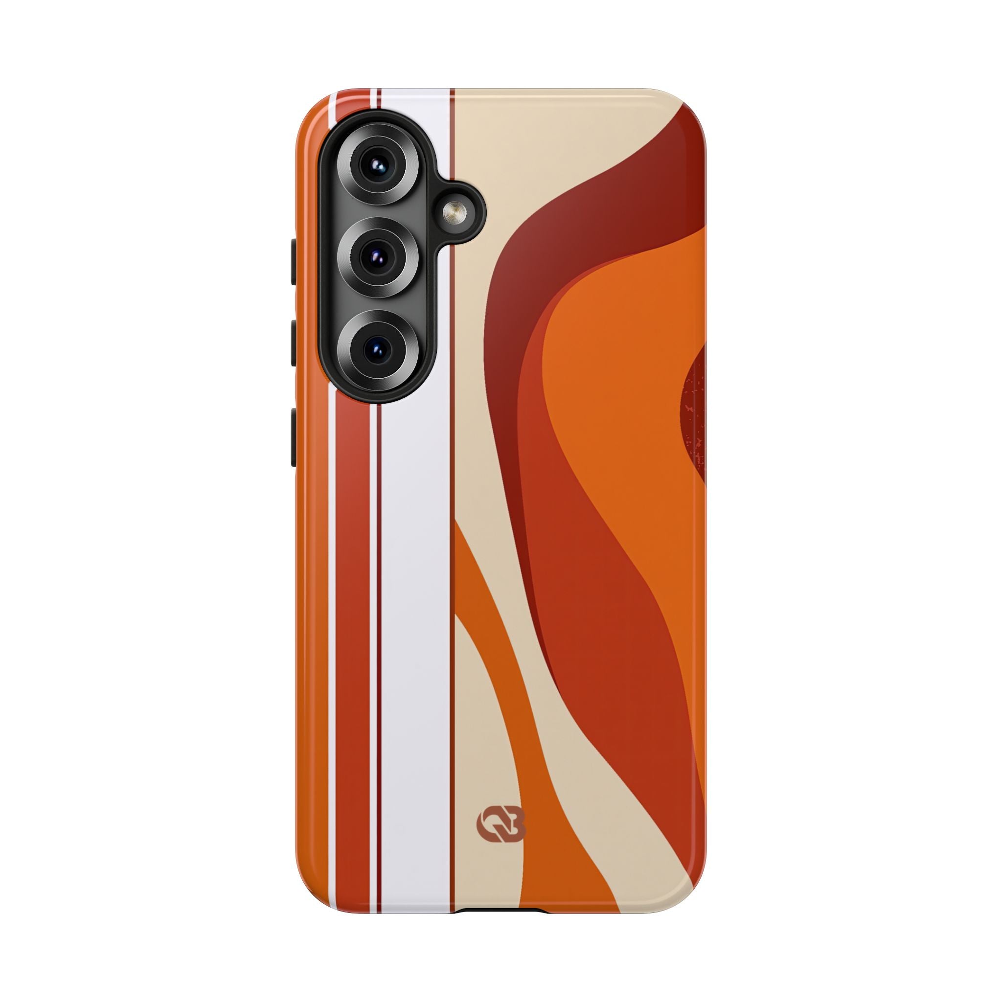 Orange Tough Phone Case for Samsung - Terracotta Metro Line