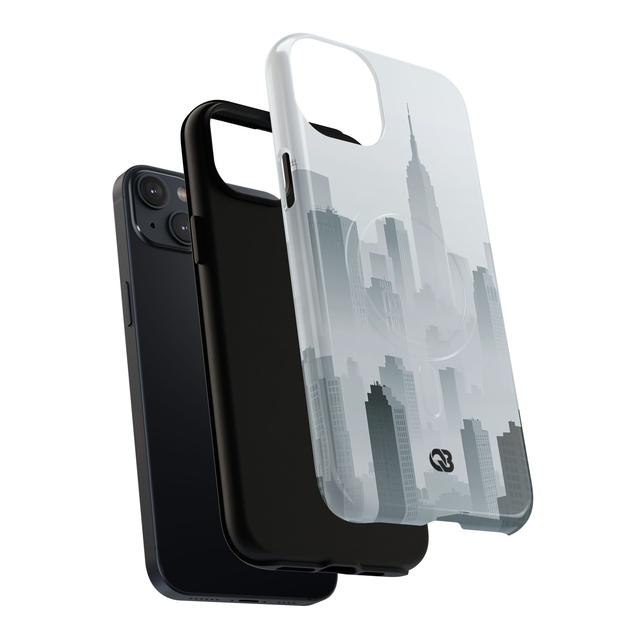 Grey Tough 2.0 Magsafe Phone Case for iPhone - Steel Mist Skyline