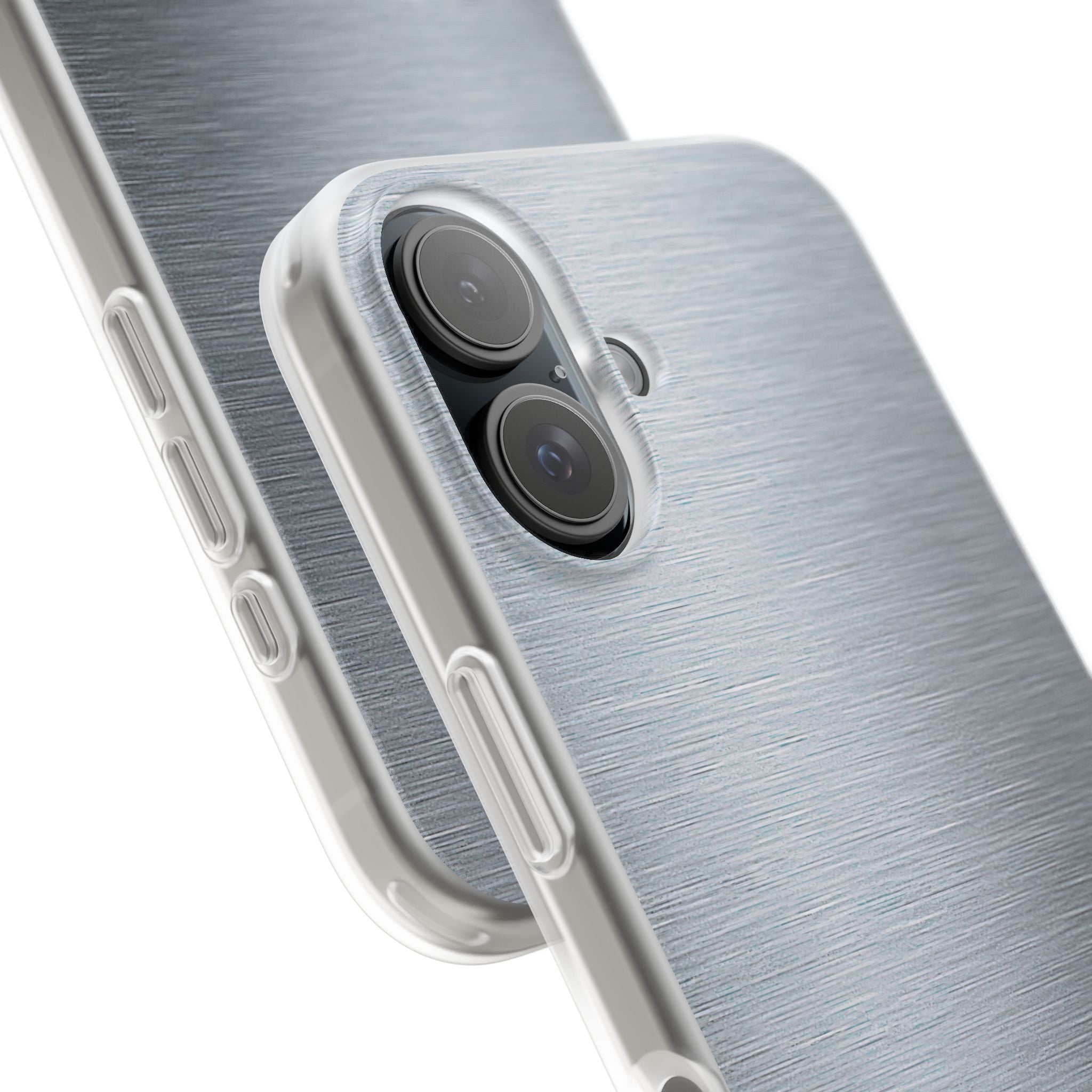 Silver Lite Phone Case for iPhone - Satin Chrome Grain