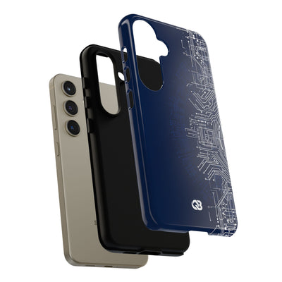 Blue Tough Phone Case for Samsung - Cobalt Circuit Logic