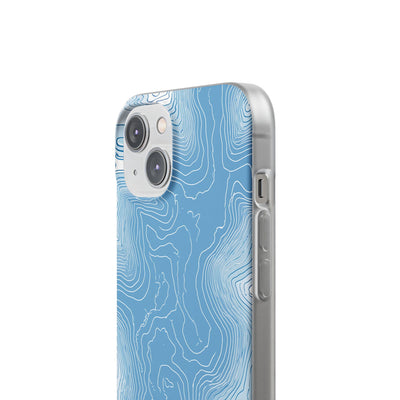 Blue Lite Phone Case for iPhone - Glacial Ridge Topo