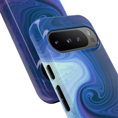 Azure Fluid Swirl · Tough Phone Case for Pixel ·  Blue