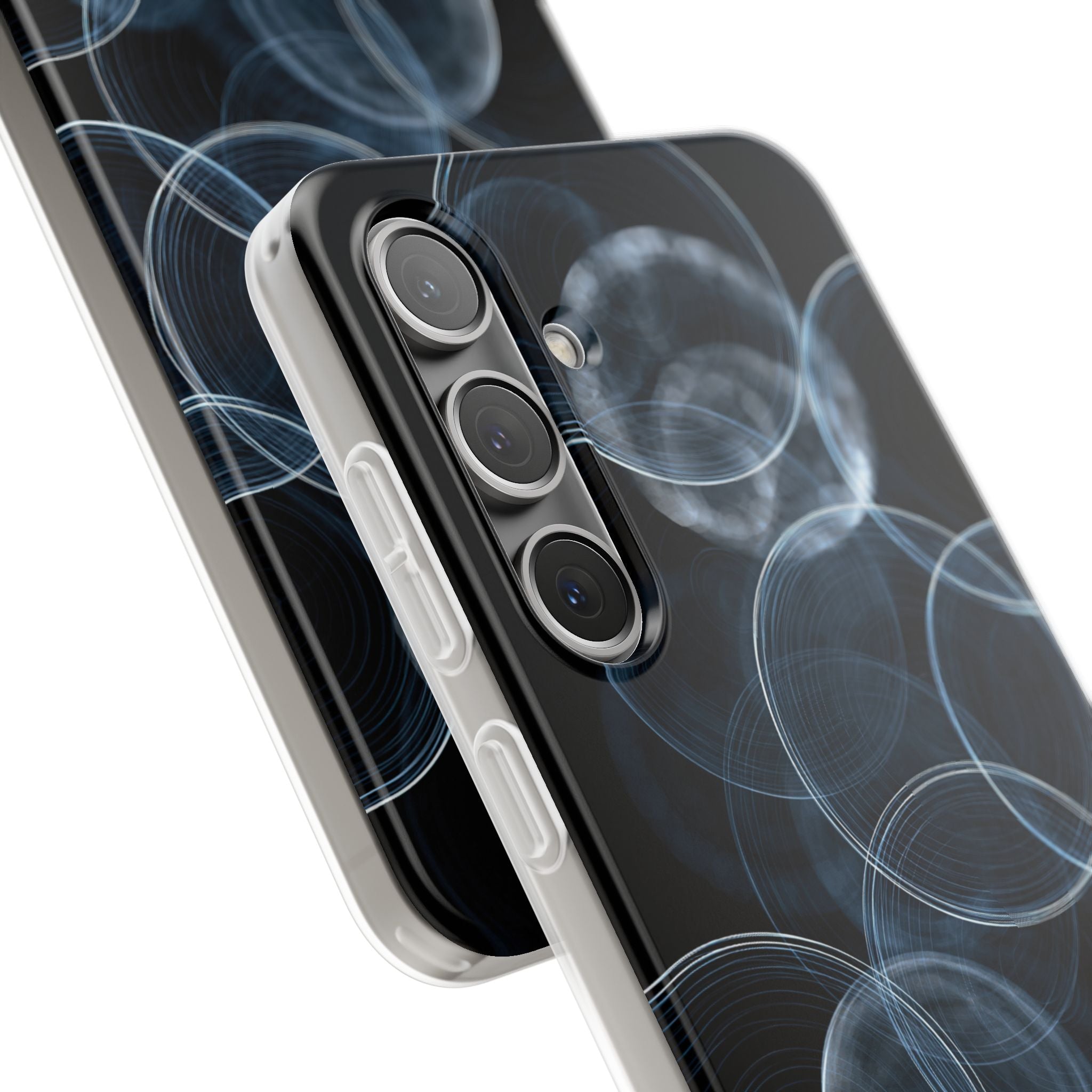 Blue Lite Phone Case for Samsung - Cyan Pulse Ripple