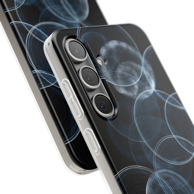 Blue Lite Phone Case for Samsung - Cyan Pulse Ripple