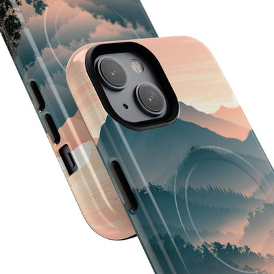 Teal Tough 2.0 Magsafe Phone Case for iPhone - Alpine Teal Horizon