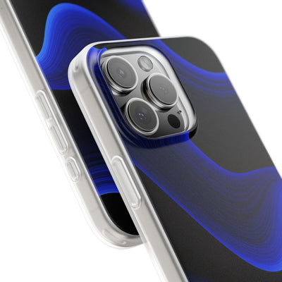 Blue Lite Phone Case for iPhone - Electric Cobalt Flow