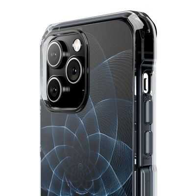 Blue Impact MagSafe Phone Case for iPhone - Cobalt Geometric Bloom