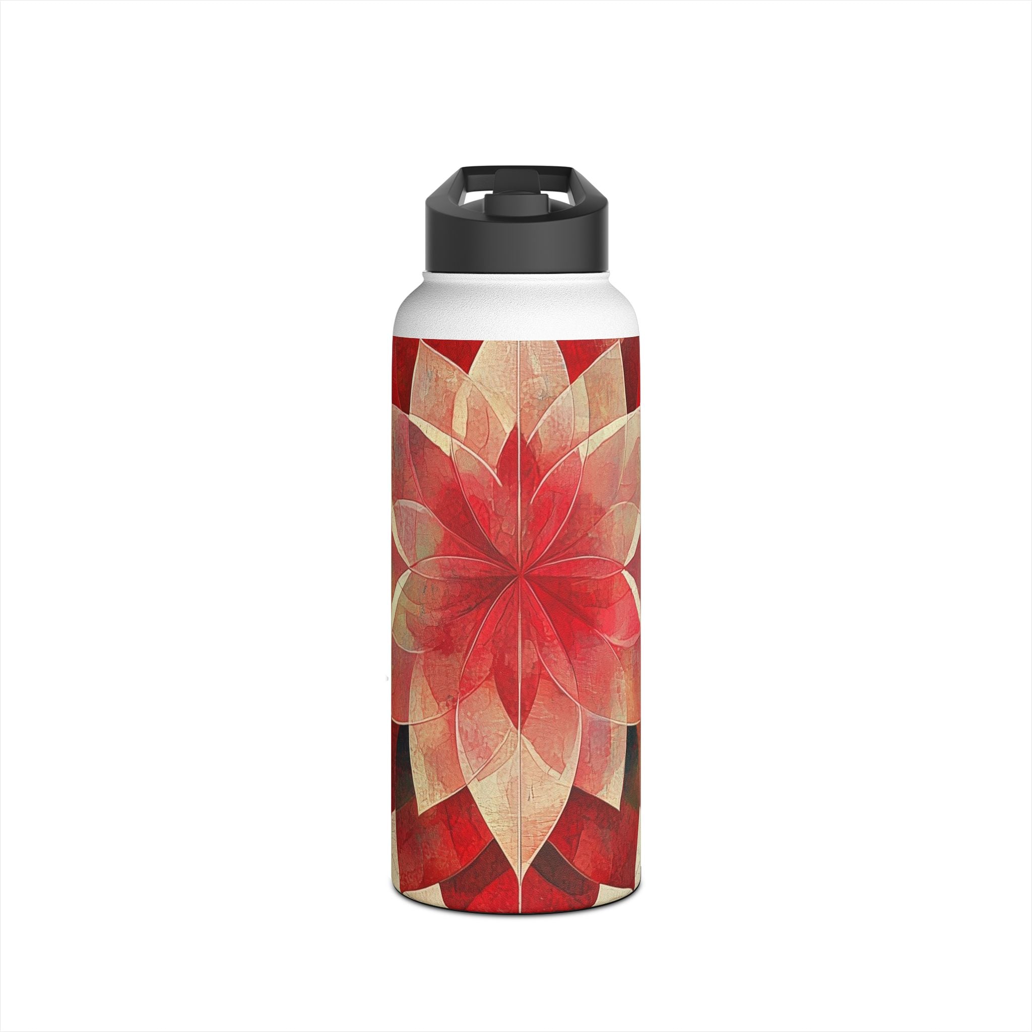 Crimson Bloom - Stainless Steel Water Bottle