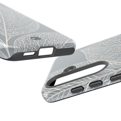 Grey Tough Phone Case for Samsung - Frosted Ash Veins