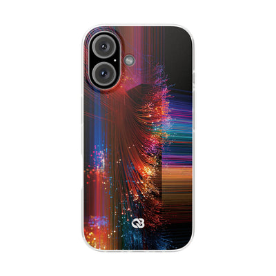 Black Lite Phone Case for iPhone - Cyber Optic Streak