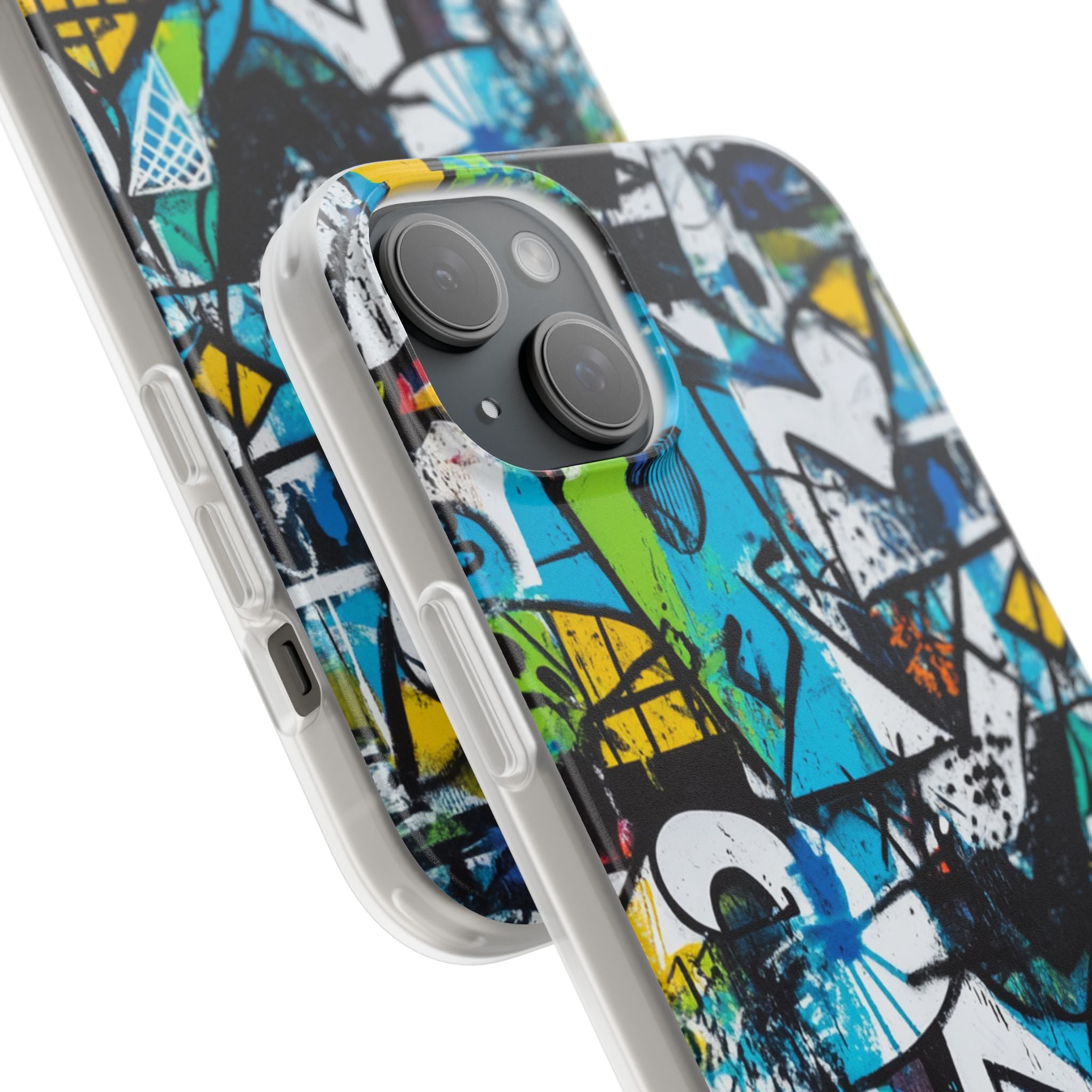 White Ripple Drift iPhone 15 Plus Case - Soft