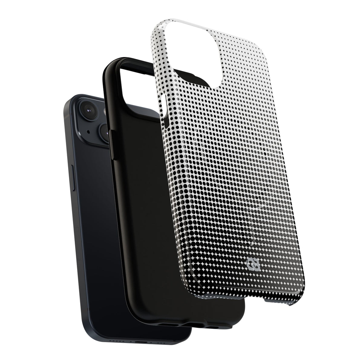 Black Tough 2.0 Magsafe Phone Case for iPhone - Obsidian Halftone Flux