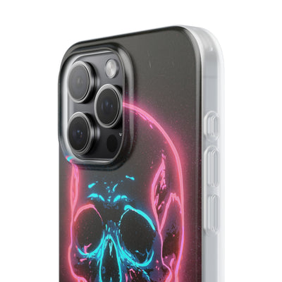 Neon Drip Skull · Lite Phone Case for iPhone ·  Black