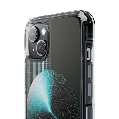 Blue Impact MagSafe Phone Case for iPhone - Cyan Vector Sphere