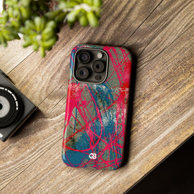 Neon Static Drip · Tough Phone Case for iPhone · Pink